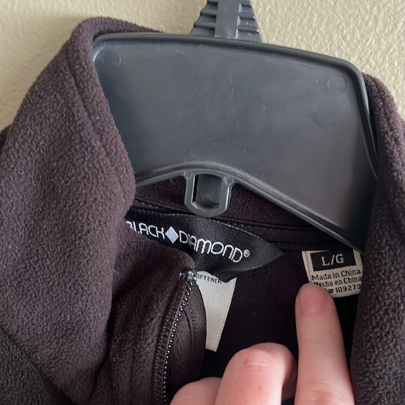 WOMENS LARGE FULL ZIP BLACK DIAMOND FLEECE JACKET - Picture 6 of 8